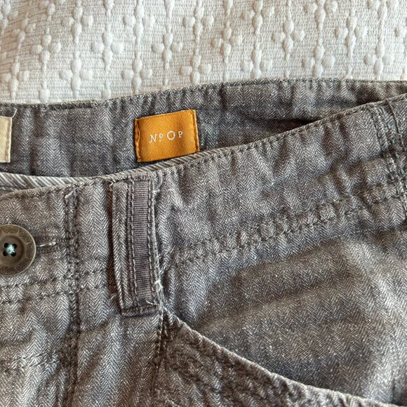 Anthropologie Pilcro Herringbone Linen Trousers - Size 0 Petite - Picture 9 of 10